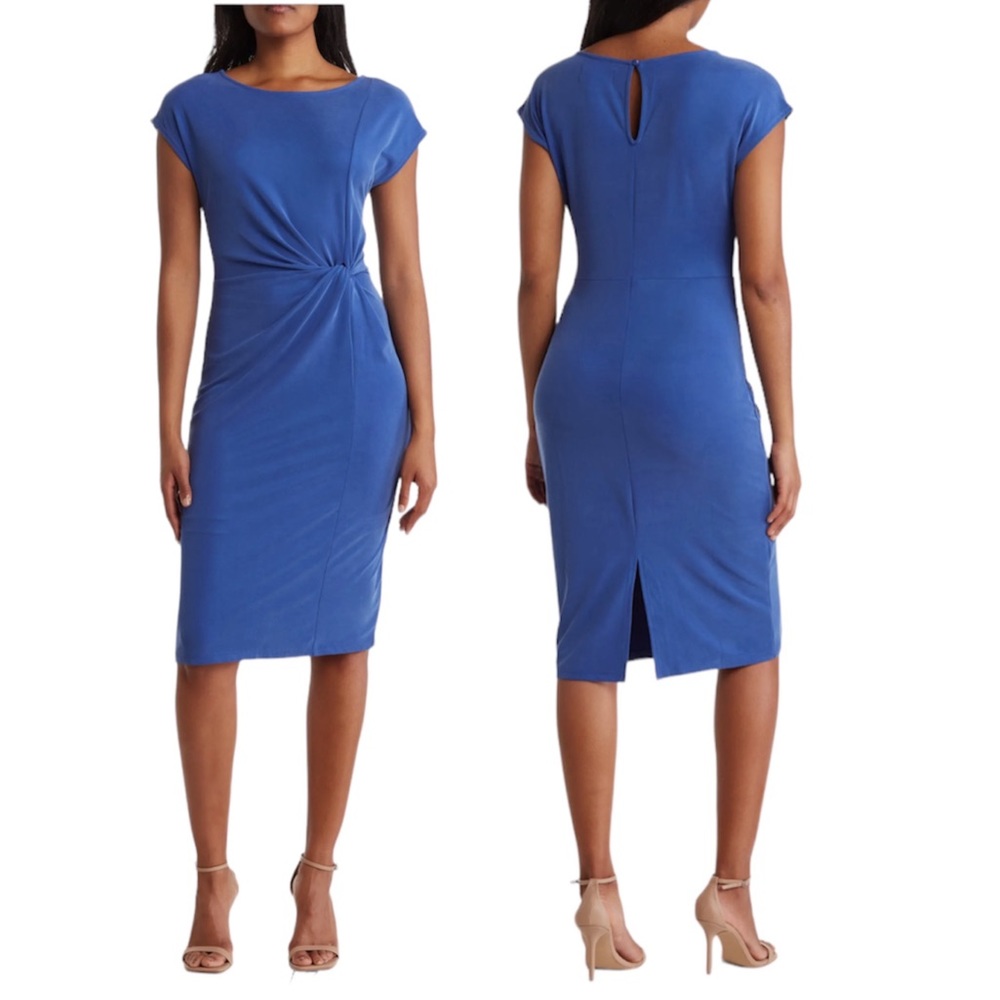 🦋Nordstrom Rack women’s Side Knot Modal Blend Midi Dress size-2X color- Blue